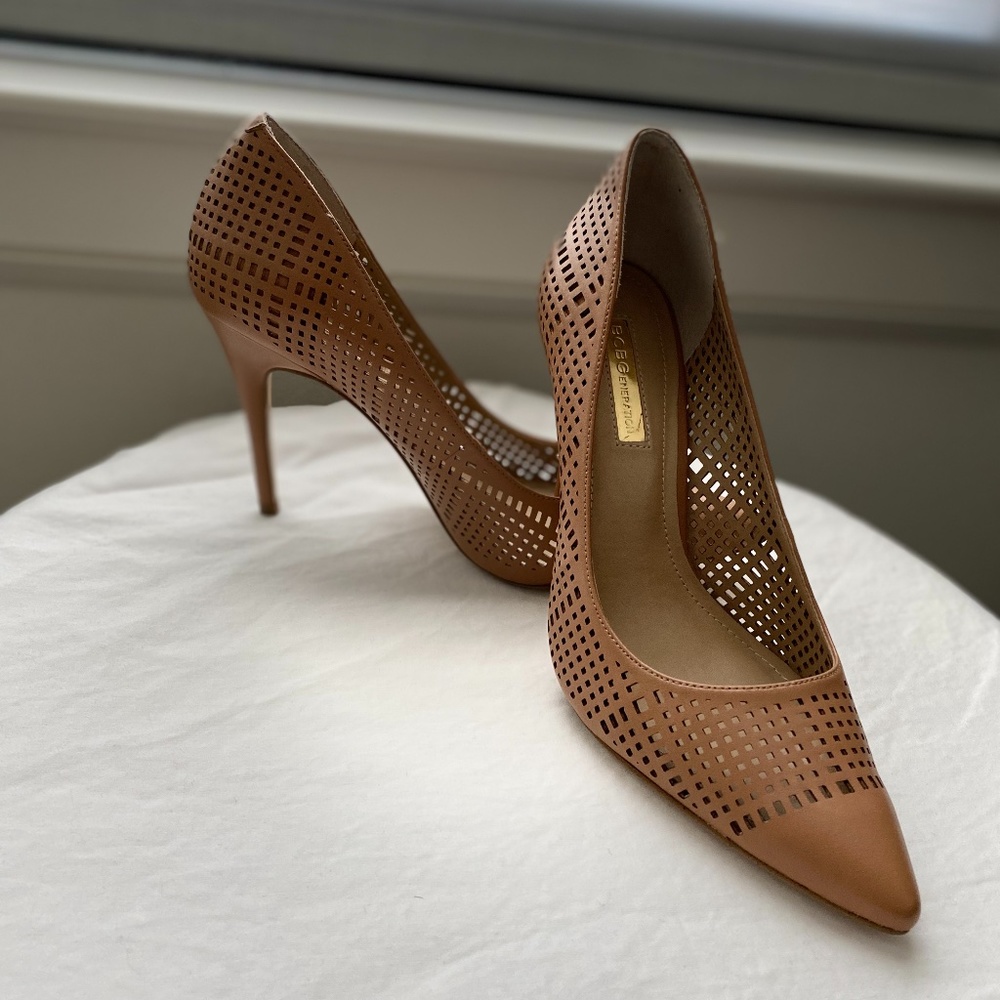 BCBGeneration Allover Cutout Pump - Sand